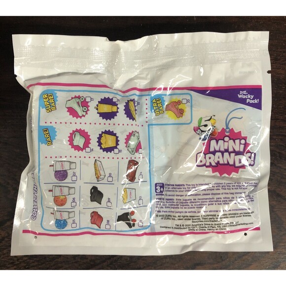 Mega Mini Brands, Sonic #09 Black Hat Visor Wacky Pack, 5 Surprise, Zuru, NEW - Picture 2 of 2